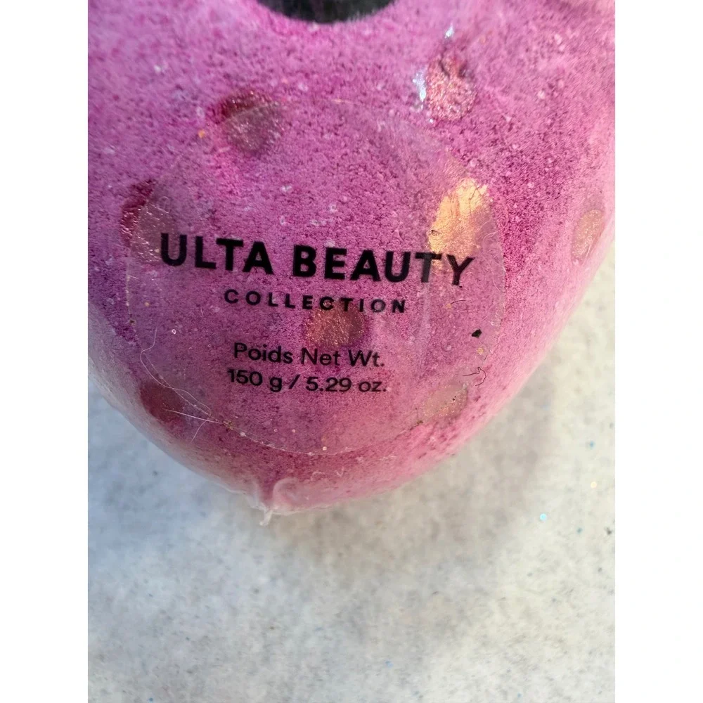 Ulta Beauty Collection Strawberry Bath Fizzer Set of 2 Pink Fruit Bath Bombs 5oz